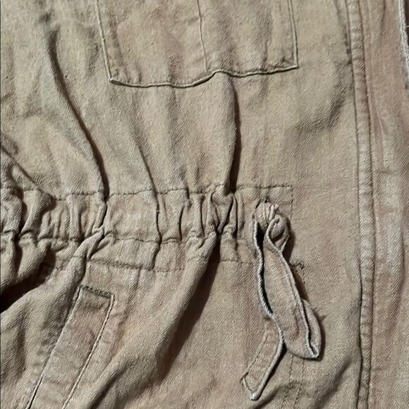 Camel Linen Women's Safari Jacket - Picture 4 of 7